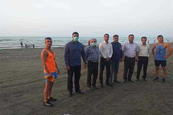 بازدید رییس هیأت نجات غریق و غواصی مازندران و هیأت همراه از سواحل شهرستان محمودآباد