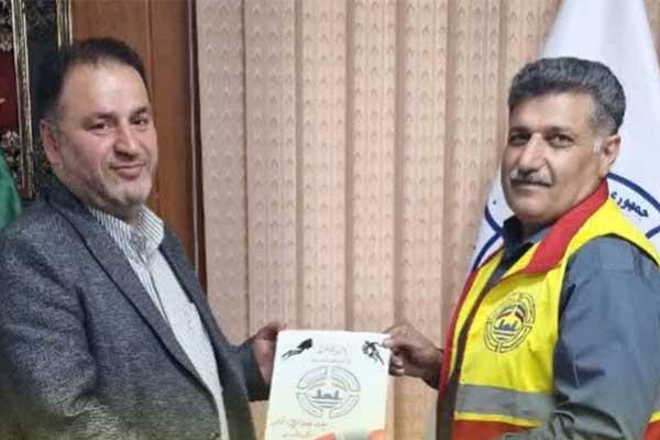 نقی کریمیان رئیس هیات نجات غریق و غواصی استان و سید جواد قاسمی بعنوان مسئول کمیته مسابقات هیات استان مازندران