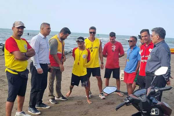 بازدید رئیس هیأت نجات غریق مازندران از سواحل غرب استان در تعطیلات تابستانی